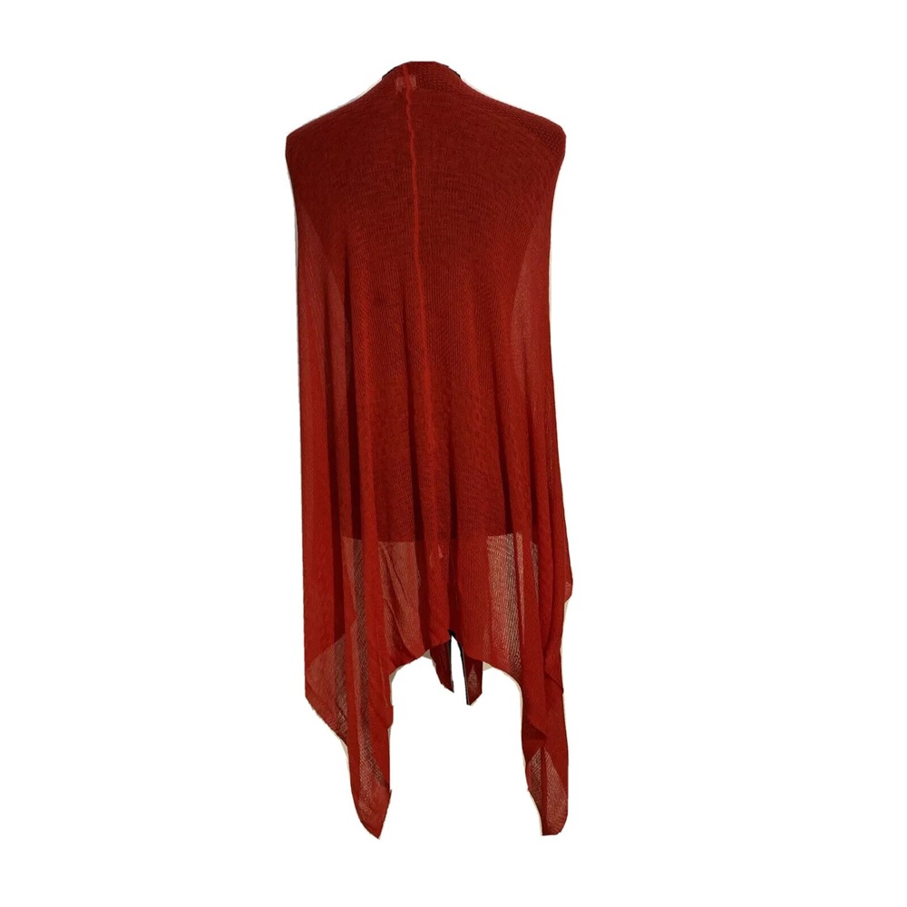 ECHO Red Knit Shawl Cardigan Wrapper‎ Topper Convertible Rayon ONE SIZE - Picture 4 of 7